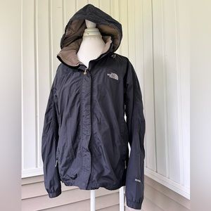 The North Face HyVent Hooded Rain Jacket Large Black